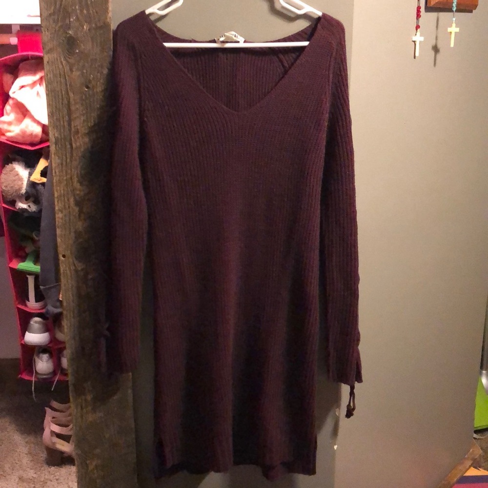 maroon dress
